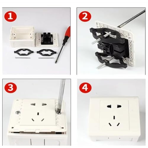 P-Plus International Switch Socket Cassette Rod Switch Accessories Cassette Repair Accessories Switches and Outlet Repairer Electrician Wire Box Maintenance Box Internal Cassette Repair (Set of 10) - Image 3