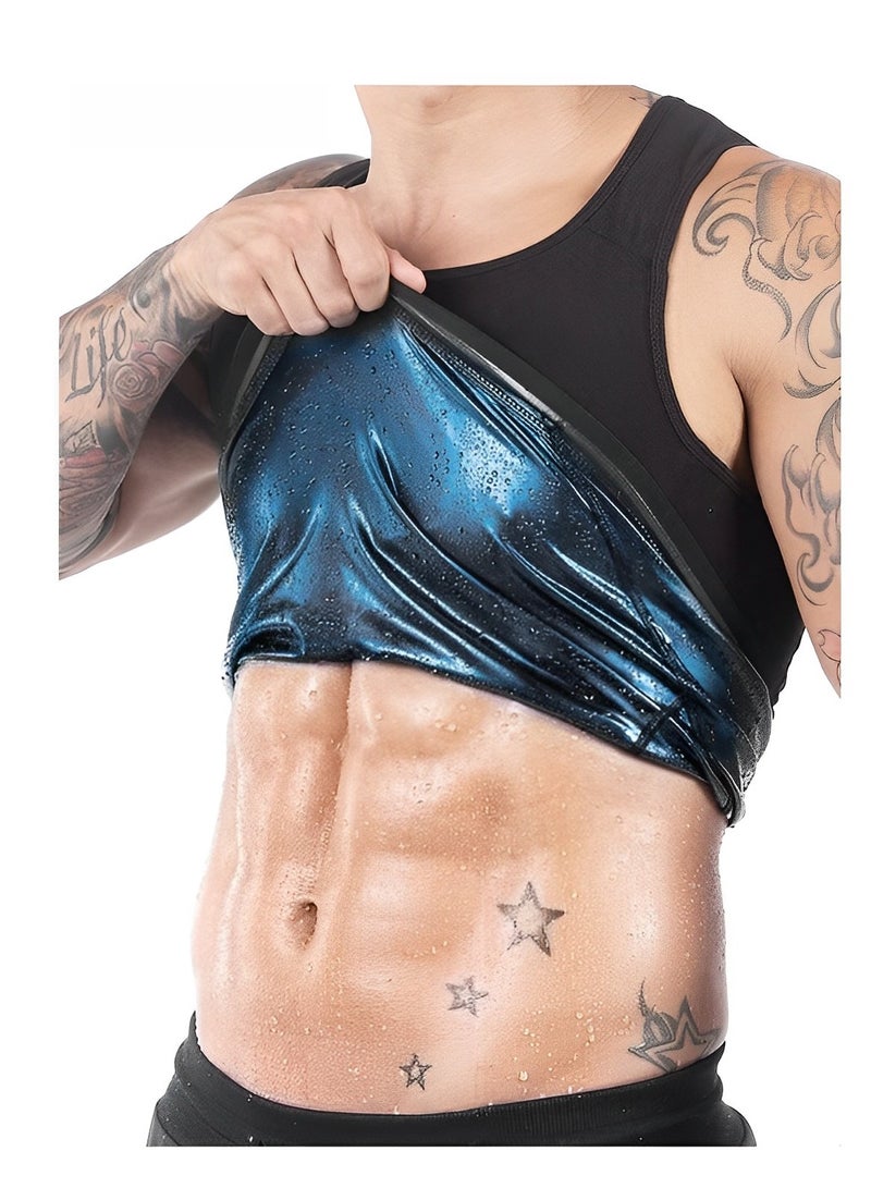 Generic Sauna Suit for Men Workout Vest Sweat Enhancing Tank Top Premium Slimming Shapewear Waist Trainer Heat Trapping Fitting Shirt - Image 1