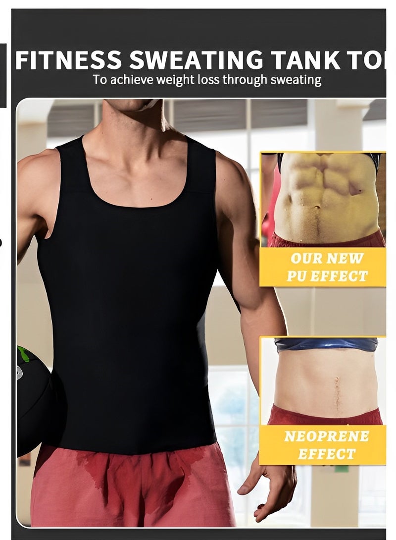 Generic Sauna Suit for Men Workout Vest Sweat Enhancing Tank Top Premium Slimming Shapewear Waist Trainer Heat Trapping Fitting Shirt - Image 4