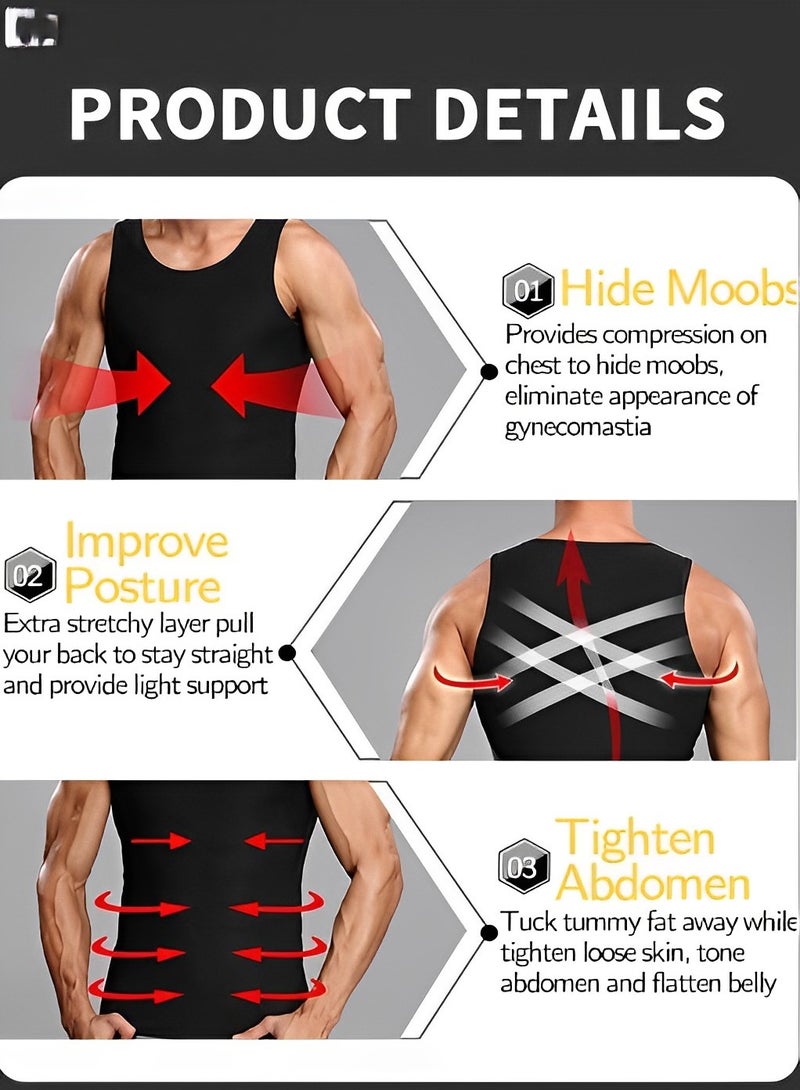Generic Sauna Suit for Men Workout Vest Sweat Enhancing Tank Top Premium Slimming Shapewear Waist Trainer Heat Trapping Fitting Shirt - Image 5