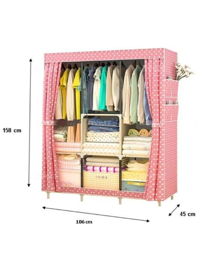 HOMESTAR Portable Wardrobe Organizer Foldable Canvas Fabric Clothes Storage Organizer - Image 2