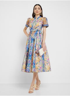 Abstract Print Dress
