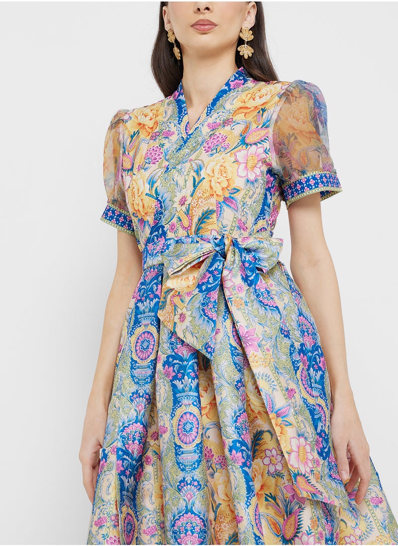 ELLA - Abstract Print Dress - Image 1
