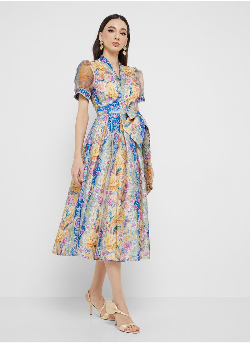 ELLA - Abstract Print Dress - Image 1