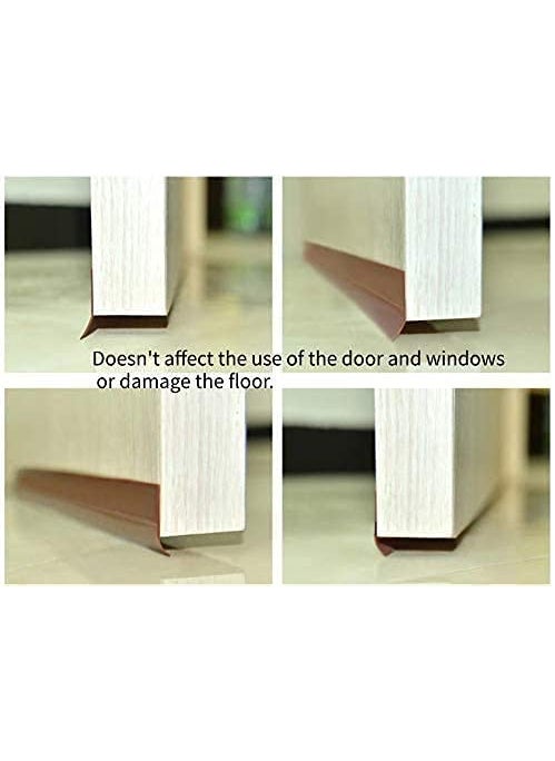 KEETOZ Keetoz Door Tape for Seal Strips for Home Gap Sealer Sound Proof Insect Window Weather Stripping Tapes Sealing Sticker Seal Strip 93Cm 40MM Grey Color  - Image 4
