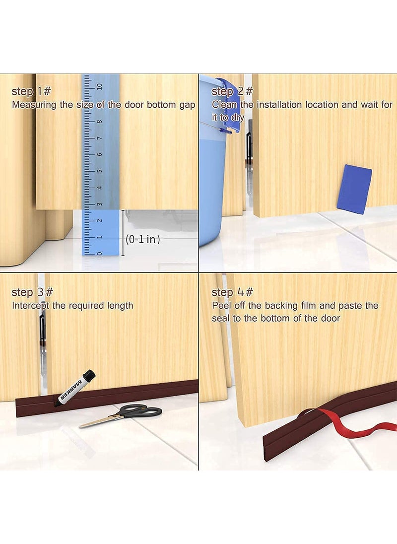 KEETOZ Keetoz Door Tape for Seal Strips for Home Gap Sealer Sound Proof Insect Window Weather Stripping Tapes Sealing Sticker Seal Strip 93Cm 40MM Grey Color  - Image 5