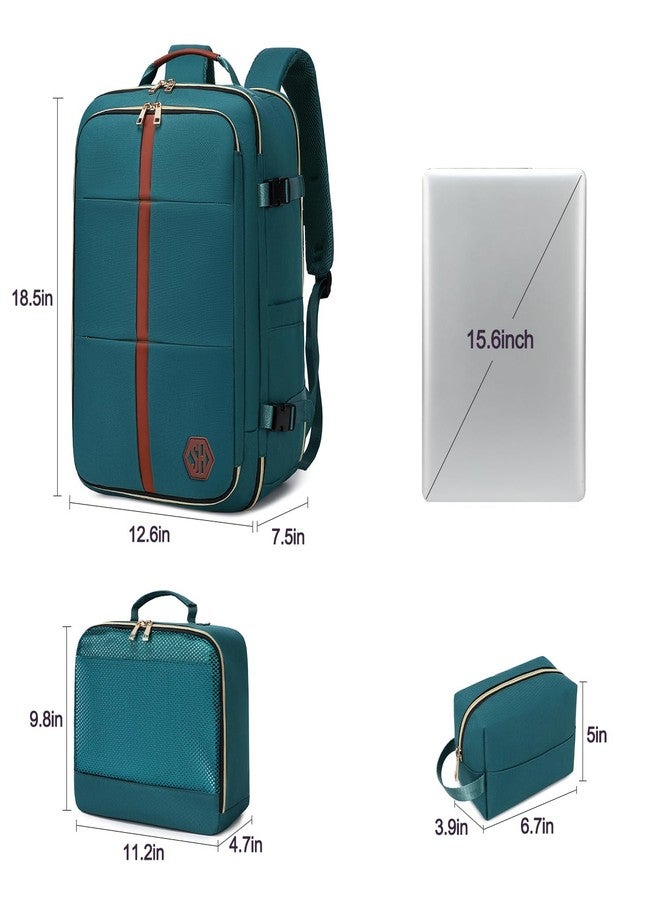 SHENHU 40L Travel Laptop Backpack for Women & Men, Airline Approved Carry On Luggage Overnight Bags, Waterproof Personal Item Bag, Weekender Essentials Backpacks Vacuum Backpack Dark Green - Image 4