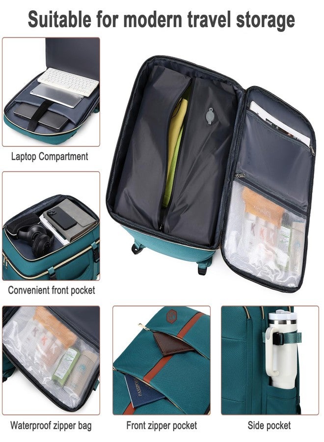 SHENHU 40L Travel Laptop Backpack for Women & Men, Airline Approved Carry On Luggage Overnight Bags, Waterproof Personal Item Bag, Weekender Essentials Backpacks Vacuum Backpack Dark Green - Image 5