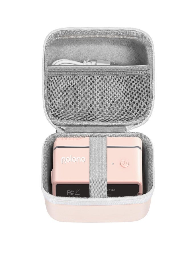 POLONO Genuine Label Printer Case Compatible with P31S and L1-A Label Maker, Hard Carry Label Printer Case for Labeler Makers, Storage Case for Portable Sticker Printer (Case Only), Pink