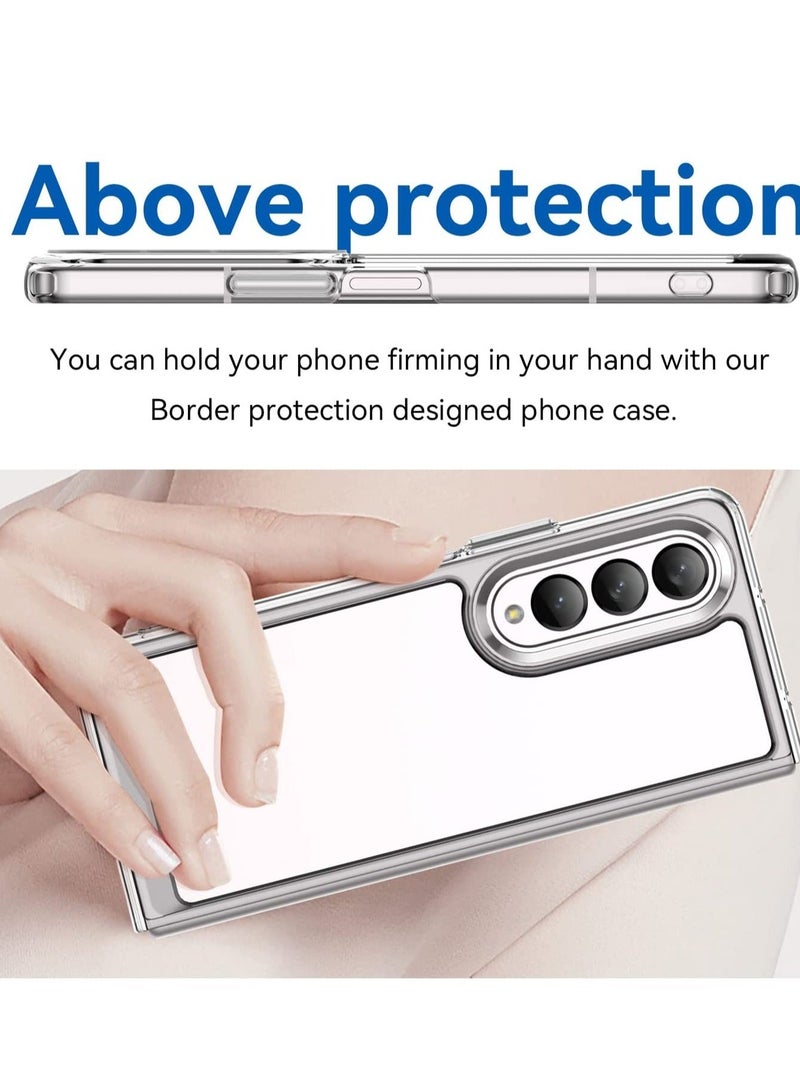 MUNTAQI Case for Samsung Galaxy Z Fold 4 5G Clear TPU Four Corners Protective Cover Transparent Soft funda - Image 5