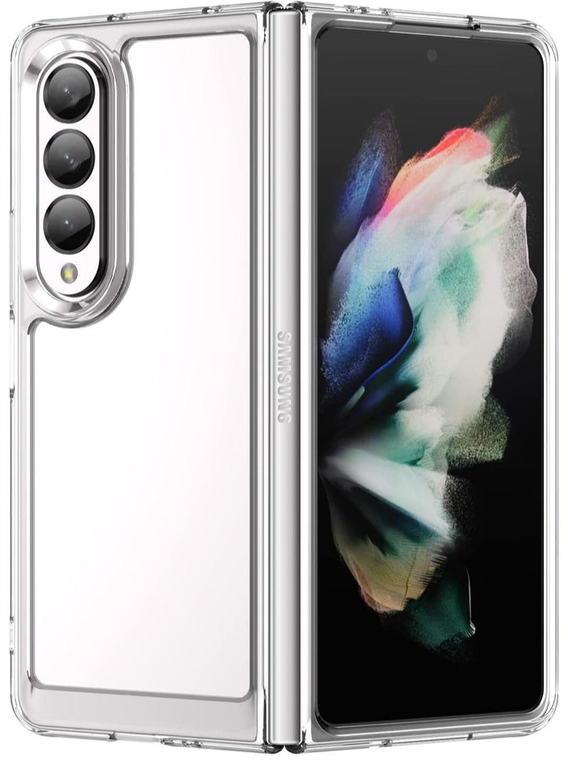 MUNTAQI Case for Samsung Galaxy Z Fold 4 5G Clear TPU Four Corners Protective Cover Transparent Soft funda - Image 1