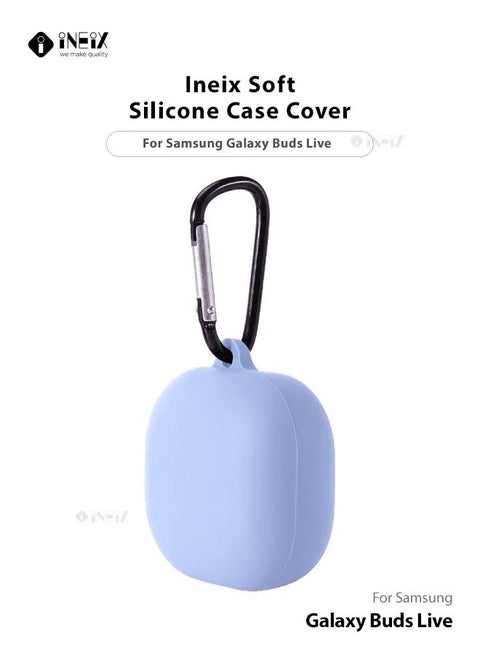 Soft Silicone Case Cover For Samsung Galaxy Buds Live Sky Blue