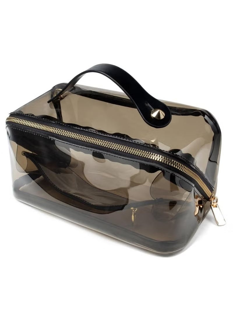 Clear Travel Bags for Toiletries, Transparent Tsa Cosmetic Bag, Lightweight Pvc Clear Pouch with Zipper Handle Portable, Travel Luggage Storage Bag for Women Girls  - Image 5
