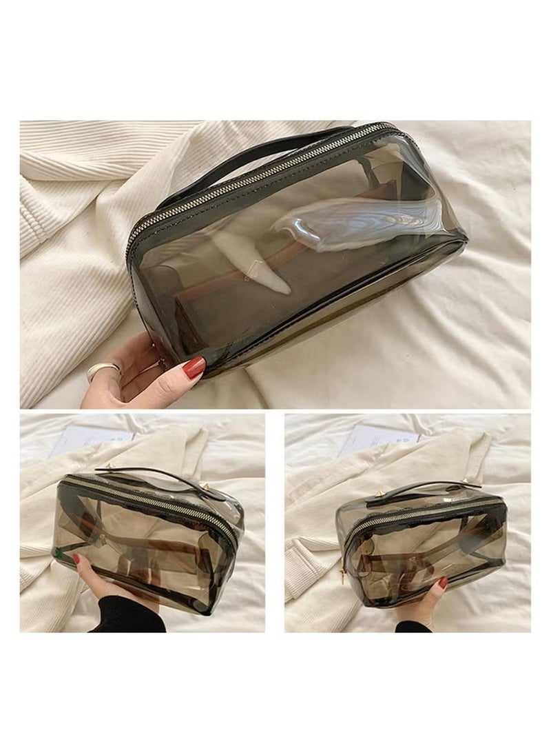 Clear Travel Bags for Toiletries, Transparent Tsa Cosmetic Bag, Lightweight Pvc Clear Pouch with Zipper Handle Portable, Travel Luggage Storage Bag for Women Girls  - Image 4