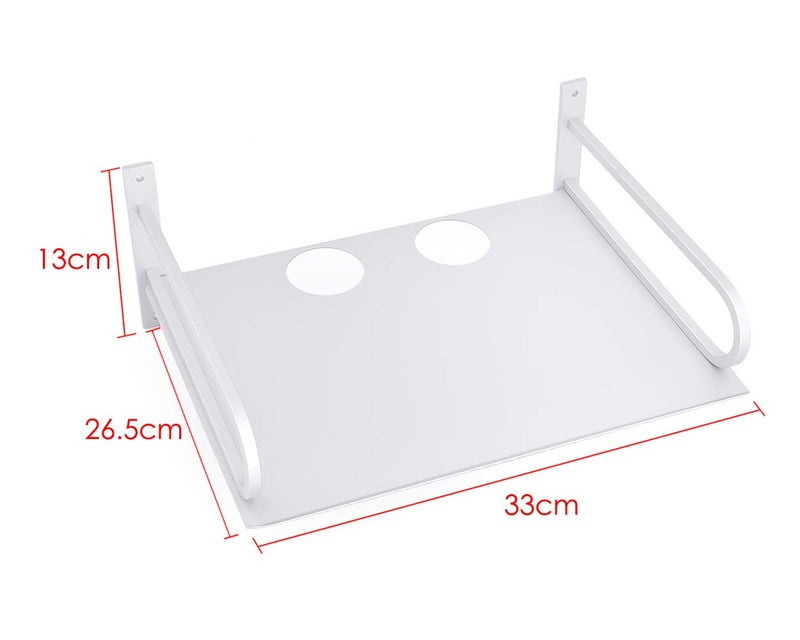 DS.DISTINCTIVE STYLE Ace Select Aluminum Wall Mounted Shelf Floating AV Shelf TV Box Shelf Component Shelves for Router Gaming Consoles Cable Box - Image 2