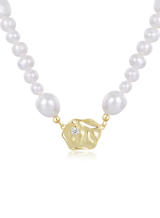 جيوان الفضة الاسترليني قلادة اللؤلؤ الباروك - Image 1