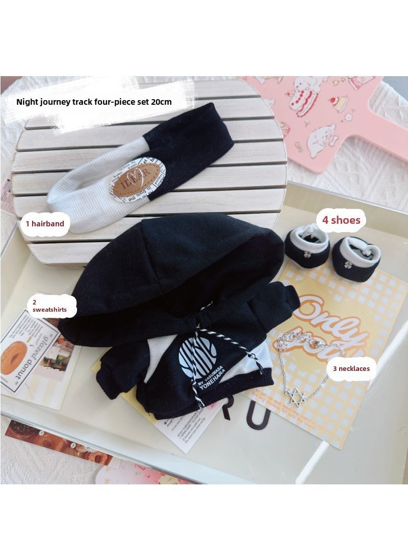 Arabest Cool Trendy Cotton Doll Sweatshirt Set for Boys 20cm night journey trajectory four piece set