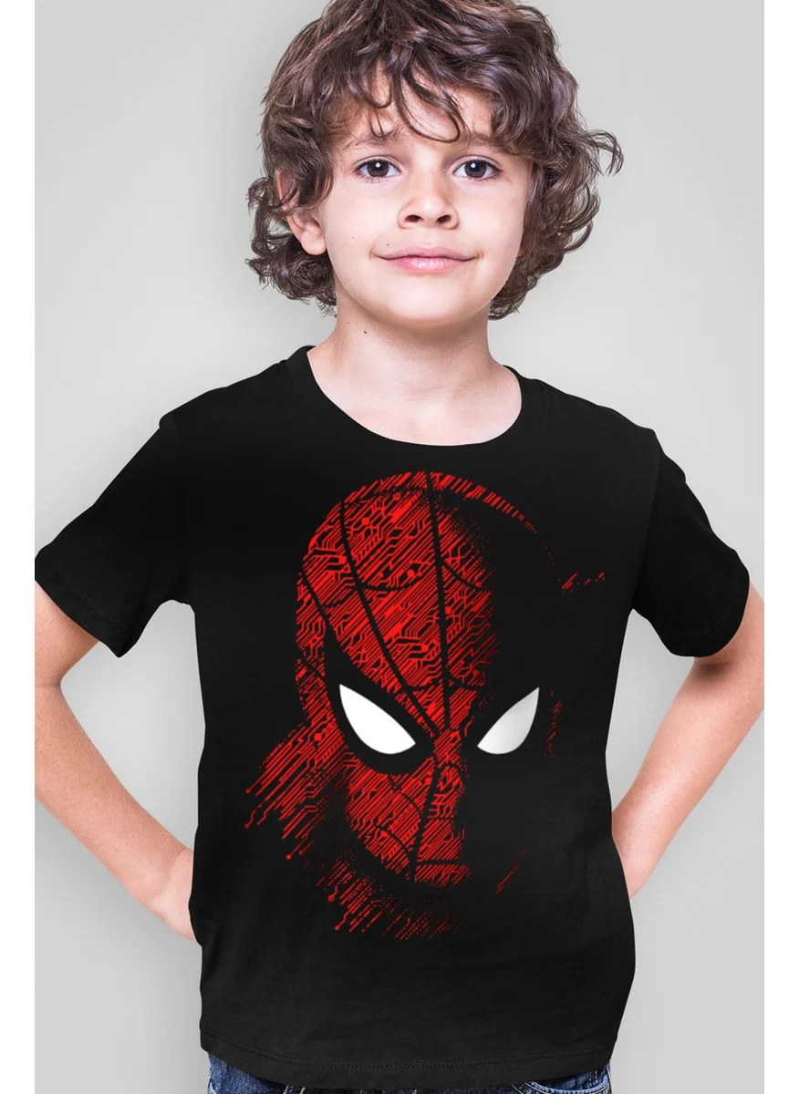 Rock&Roll Digital Spider Black Short Sleeve Girls' T-Shirt