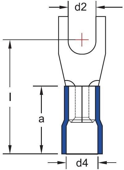 GWEST GCU-6006 Spade End Cable End 100 Pcs  - Image 2