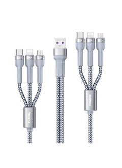 ريماكس كابل شحن سريع Rc-124 6 في 1 بطول 2 متر وقوة 2.4 أمبير - فضي  - Image 1