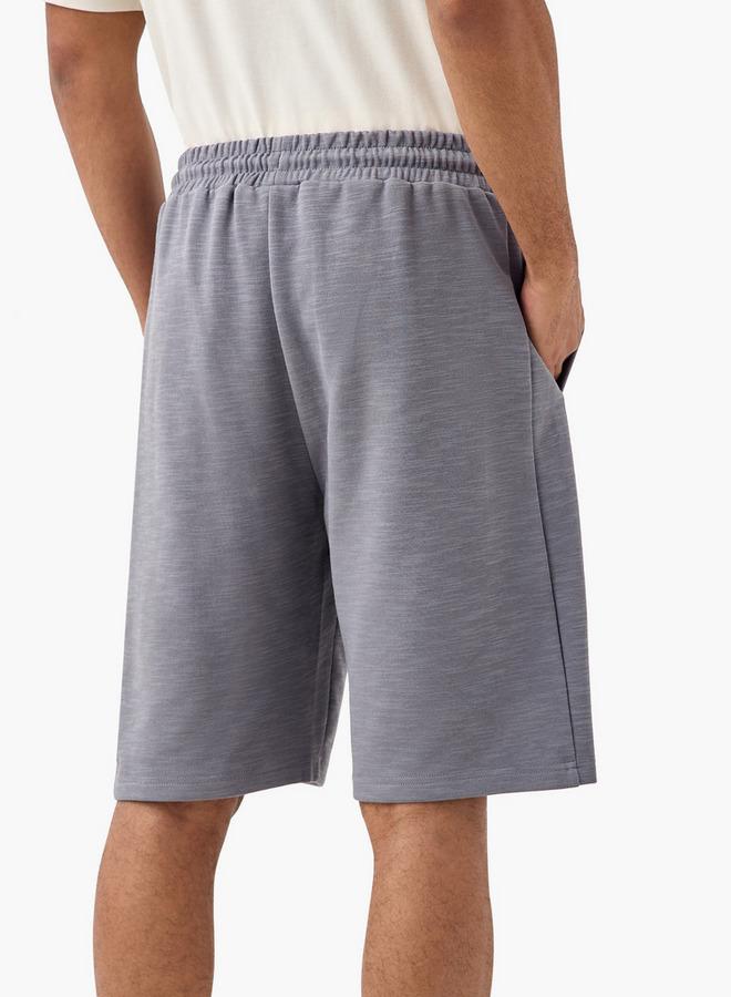 Kappa Logo Embroidered Shorts with Drawstring Closure and Pockets - Image 3