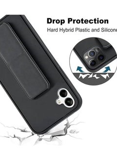 MIGOFAST Samsung Galaxy A06 Case Cover Magnetic Car Mount Kickstand & Holder Premium Silicone Vertical  Horizontal Hand Strap and Grip with Multi Stand for Samsung Galaxy A06 Black  - Image 5