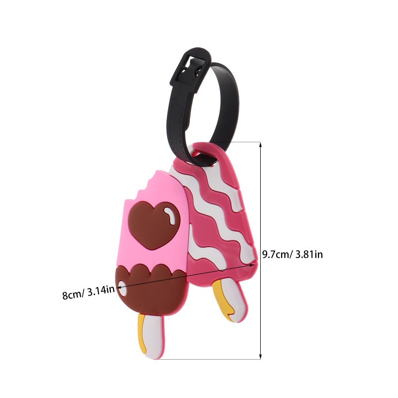 Cartoon Ice Cream Luggage Tag for Suitcases Travel Bags Identifier - Image 3