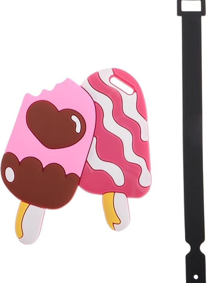 Cartoon Ice Cream Luggage Tag for Suitcases Travel Bags Identifier - Image 1