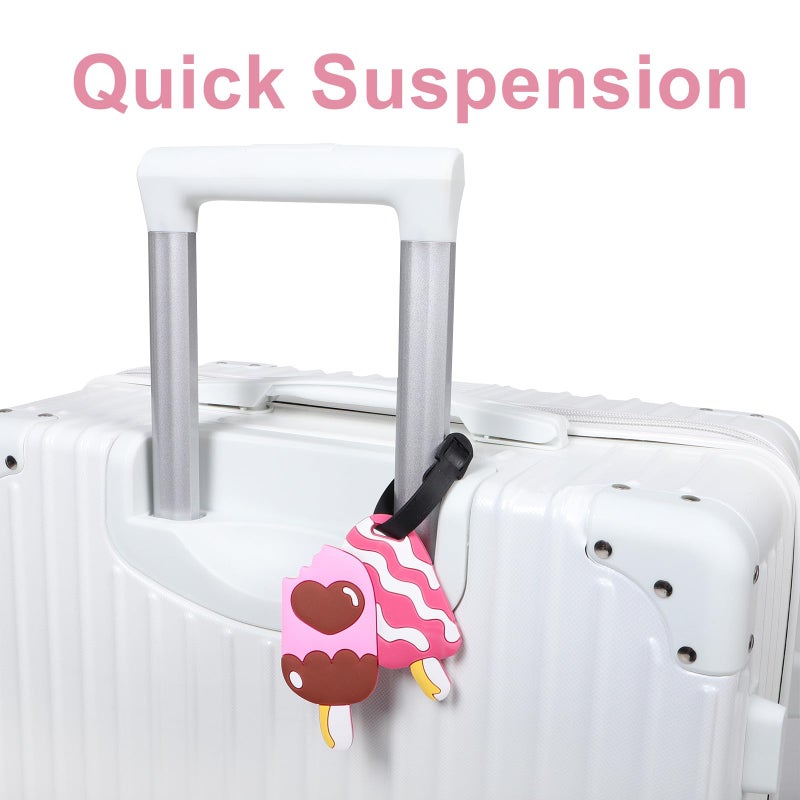Cartoon Ice Cream Luggage Tag for Suitcases Travel Bags Identifier - Image 4