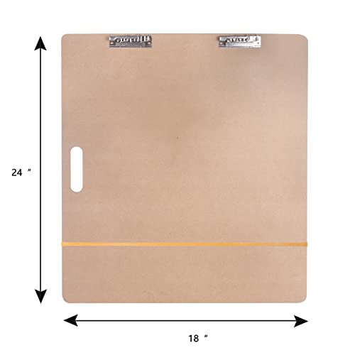 Vencer 18" x 24" Artist Sketch Tote Board,Drawing Board with Clips and Handle for Classroom,Studio or Field Use,VAB-002 - Image 3