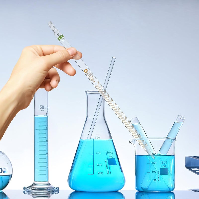 20pcs 15ml Graduated Glass Droppers Straight-tip Measurement Pipettes Laboratory Scale Dropper Tool for Fluid Handling and Scientific Use Random Color - Image 4
