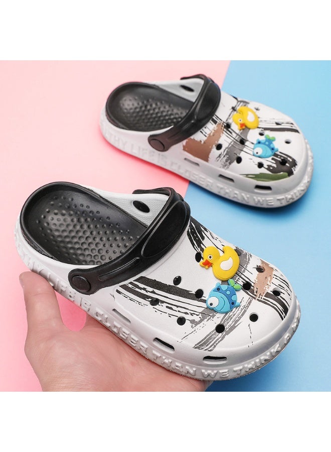 NIBEMINENT Kids Summer  Boys Girls Sandals Flat Heel Parent-child Beach No-Slip Slippers Children Garden Shoes  - Image 1