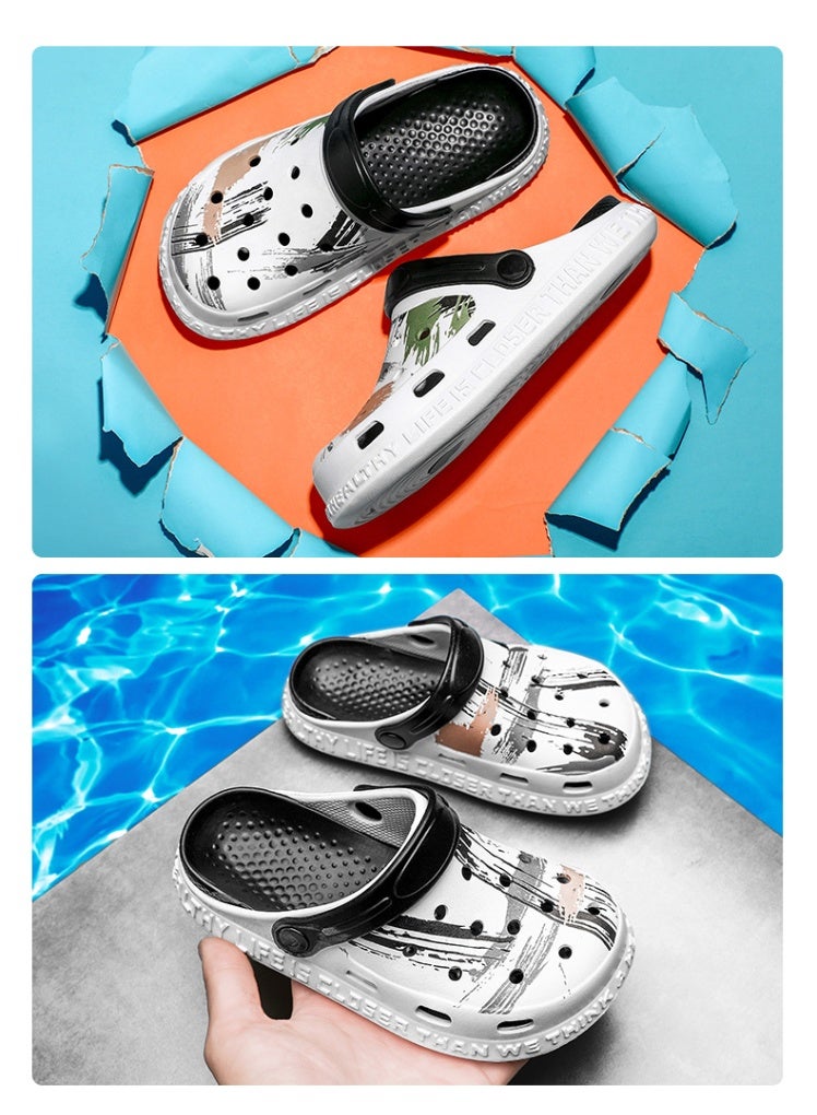NIBEMINENT Kids Summer  Boys Girls Sandals Flat Heel Parent-child Beach No-Slip Slippers Children Garden Shoes  - Image 3