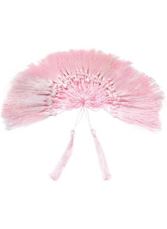 Generic 100 Pieces Pink Tassels 13cm/5-Inch Silky Handmade Soft Tassels Floss Bookmark Tassels with 2-Inch Cord Loop for Jewelry Making, DIY Projects, Bookmarks  - Image 1