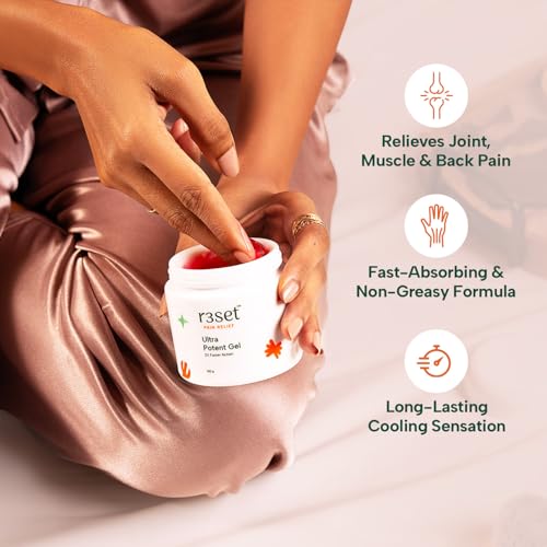 R3SET Ultra Potent Pain Relief Gel | Instant Relief from Frozen Shoulder, Rotator Cuff, Cervical & Post-Surgery Pain | 2x more Potent with Nanotechnology | Wintergreen, Boswellia (Shallaki), Nirgundi & Menthol - 100g - Image 3