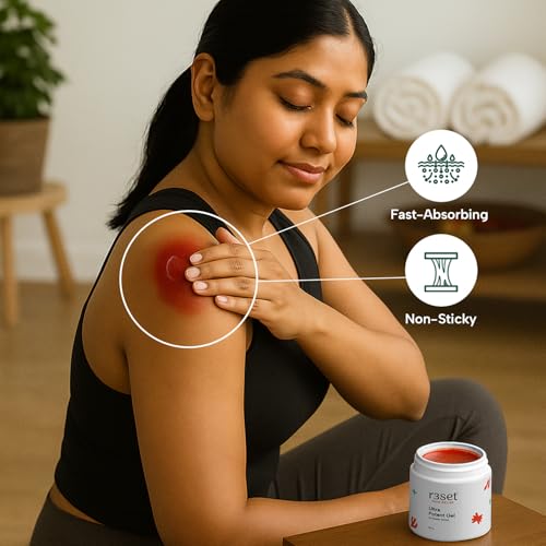 R3SET Ultra Potent Pain Relief Gel | Instant Relief from Frozen Shoulder, Rotator Cuff, Cervical & Post-Surgery Pain | 2x more Potent with Nanotechnology | Wintergreen, Boswellia (Shallaki), Nirgundi & Menthol - 100g - Image 4