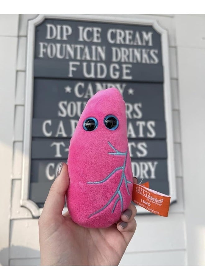 Giant Microbes GIANTmicrobes Lung Plush Respiratory Therapist Gifts Pulmonologist Gifts Respiratory Therapy Gifts Lung Transplant Survivor Gifts Lung Cancer Survivor Gifts Lung Pillow Lung Stuffed Animal - Image 1