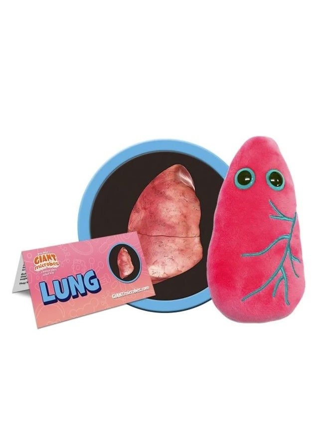 Giant Microbes GIANTmicrobes Lung Plush Respiratory Therapist Gifts Pulmonologist Gifts Respiratory Therapy Gifts Lung Transplant Survivor Gifts Lung Cancer Survivor Gifts Lung Pillow Lung Stuffed Animal - Image 3