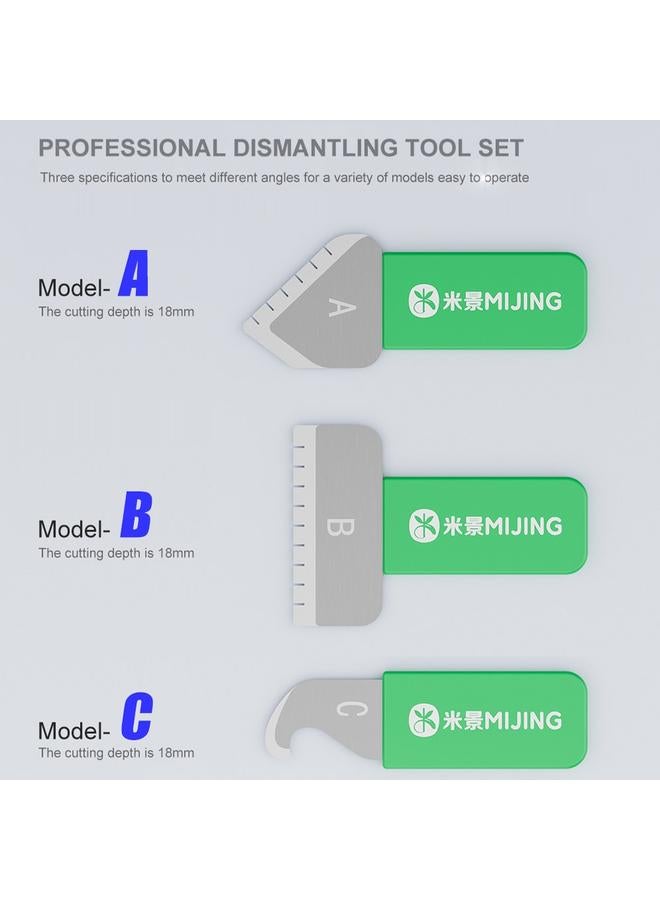 erorex Replacement Mijing ABC Multipurpose Tooth-Type Professional LCD Screen Dismantling Tool Set - Image 4