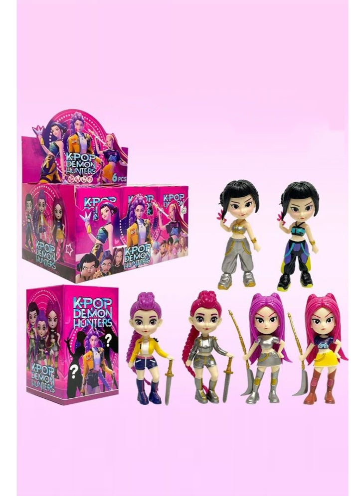 KPop Demon Hunters Figures Kpop Demon Hunters Action Figure Home Decor Desk Ornament For Hunters Fans 6pcs set secret