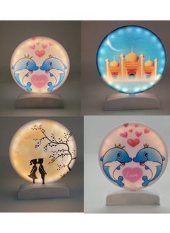 Generic 4 Pieces Of Luminous Desk Frame, Different Shapes And Different Colors  - Image 1