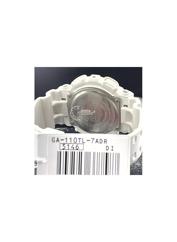كاسيو جي شوك GA-110TL-7ADR بيتش تايم لابس سلسلة رقمية تناظرية سوار راتنج أبيض - Image 4