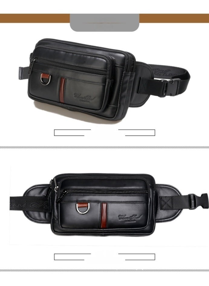 Mark Fairwhale New Genuine Leather Men's Waist Bag  - Image 2