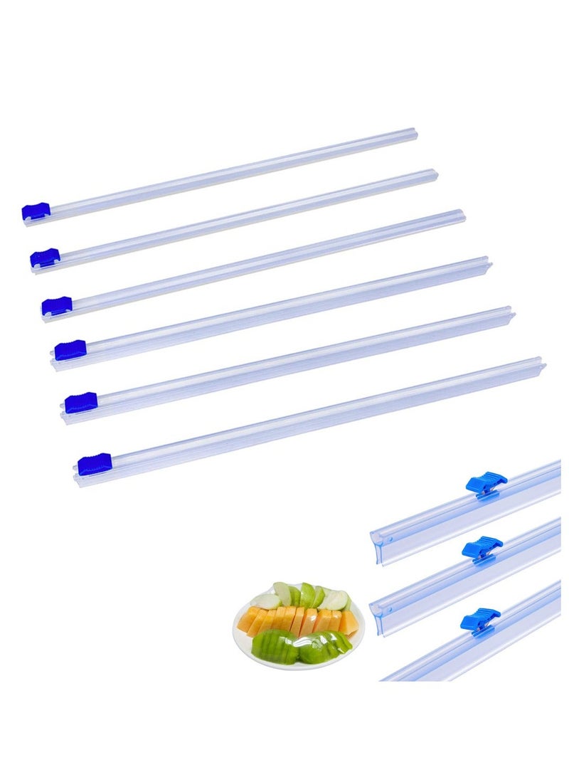 Plastic Wrap Cutter, Aluminum Foil and Wax Paper Dispenser, Self Adhesive Two Way Sliding Tool for Aluminum Foil Paper, Replacements for 12.5 Inches Plastic Food Wrap Cutter 6 pcs  - Image 1