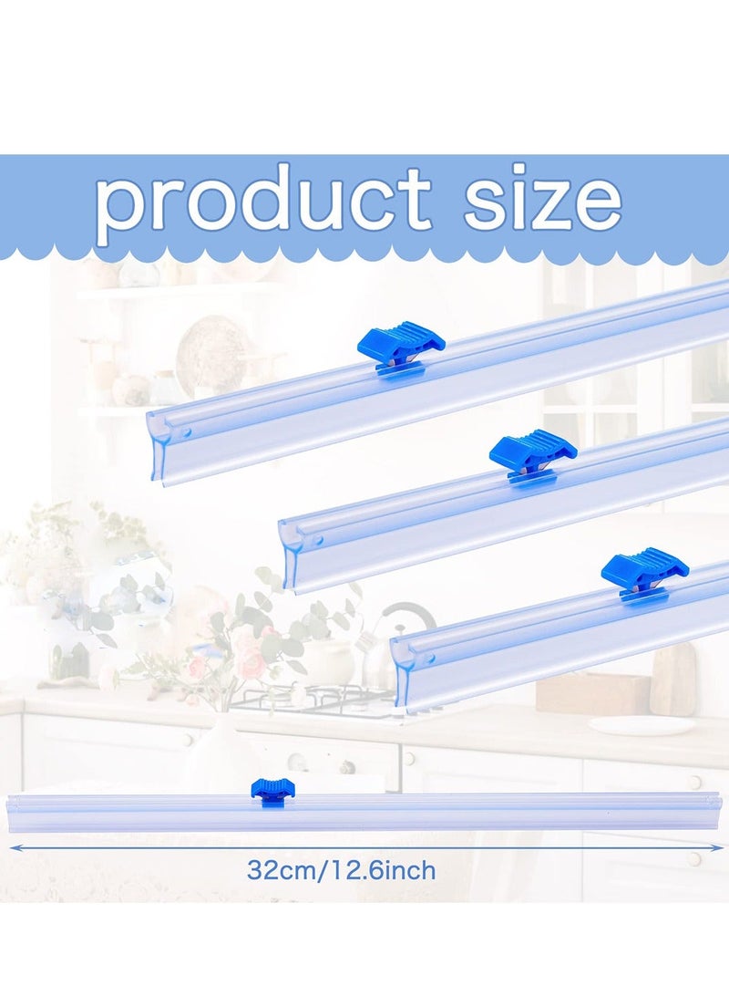 Plastic Wrap Cutter, Aluminum Foil and Wax Paper Dispenser, Self Adhesive Two Way Sliding Tool for Aluminum Foil Paper, Replacements for 12.5 Inches Plastic Food Wrap Cutter 6 pcs  - Image 2