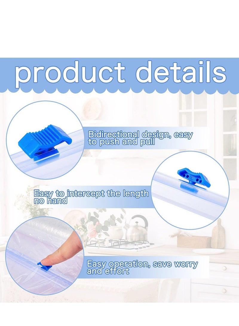 Plastic Wrap Cutter, Aluminum Foil and Wax Paper Dispenser, Self Adhesive Two Way Sliding Tool for Aluminum Foil Paper, Replacements for 12.5 Inches Plastic Food Wrap Cutter 6 pcs  - Image 3