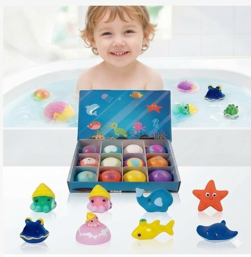 Easter Spa Gift Set: Moisturizing Bath Bombs with Surprise Element, Relaxing Home Bath Experience - Image 1