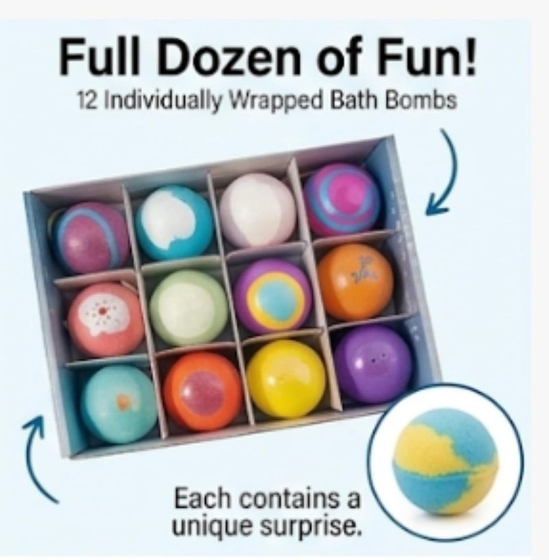 Easter Spa Gift Set: Moisturizing Bath Bombs with Surprise Element, Relaxing Home Bath Experience - Image 2