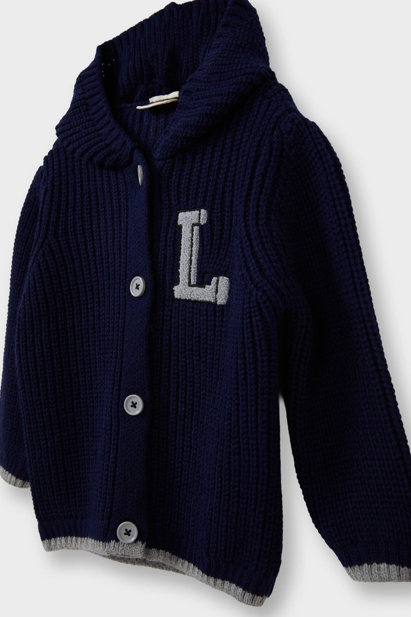 DeFacto Blue BabyBoy Baby Boy Hooded Buttons Knit Cardigan Casual - Image 2