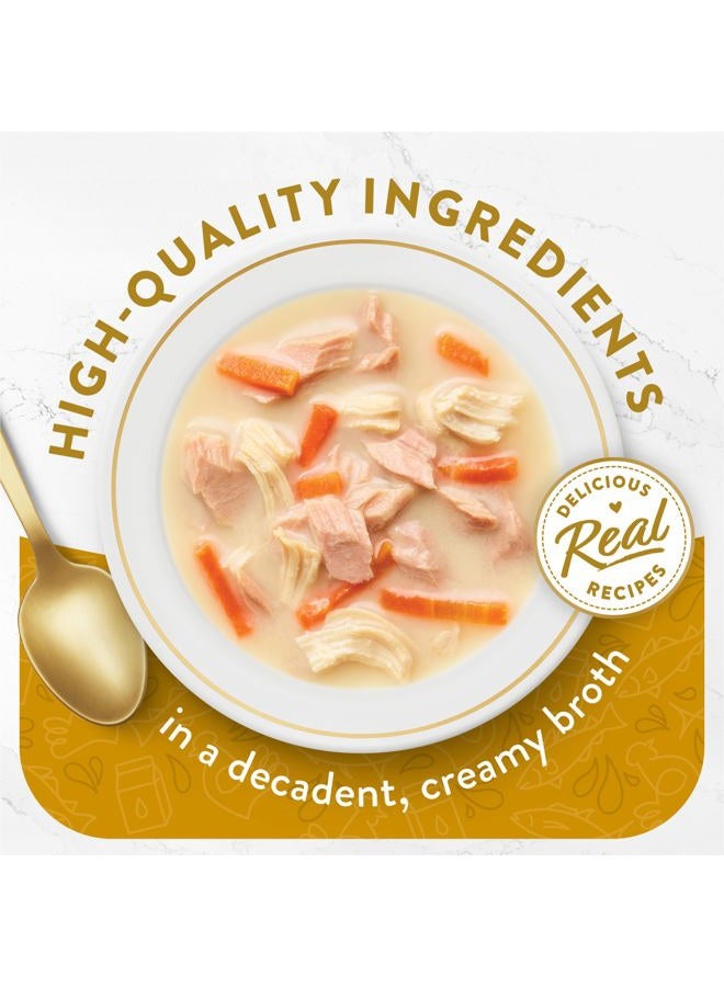 Fancy Feast Purina Limited Ingredient Wet Cat Food Complement, Broths Creamy With Tuna, Chicken & Whitefish - (16) 1.4 oz. Pouches - Image 2